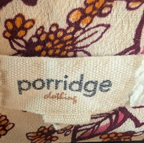 Porridge clothing open purple floral print top size large - Picture 3 of 8